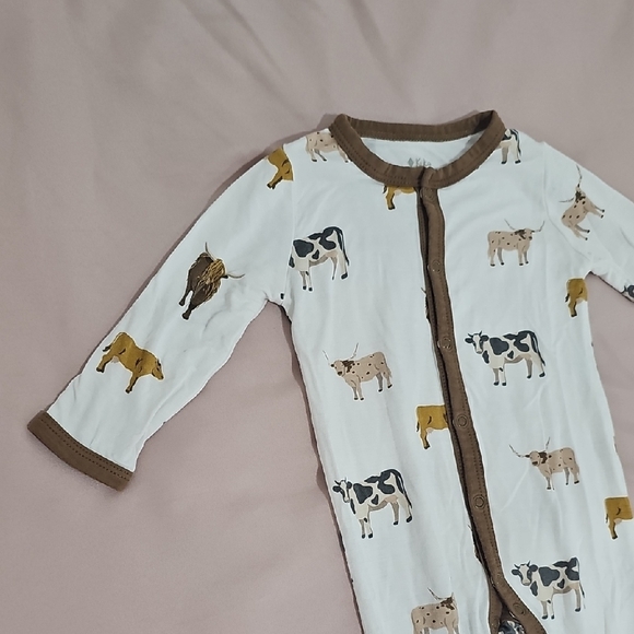 Kyte BABY footies White/brown - Picture 3 of 11